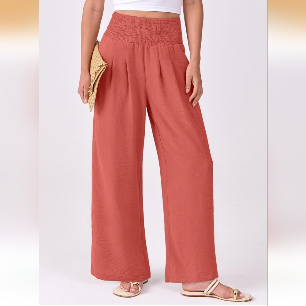 Women's Coral Wide-Leg Pants